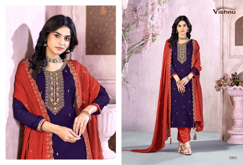Femina By Vishnu Rangoli Crush Dress Material
